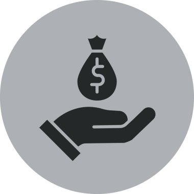 Dolar. Web simgesi basit illüstrasyon