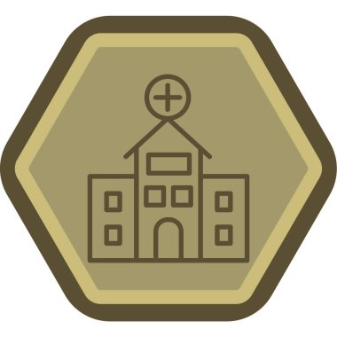 kilise simgesi vektör illüstrasyonu