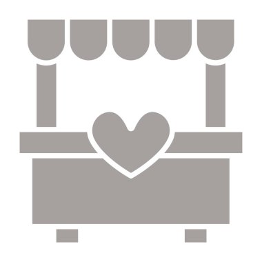 kalp ikonu göğsü, basit tasarım çizimi