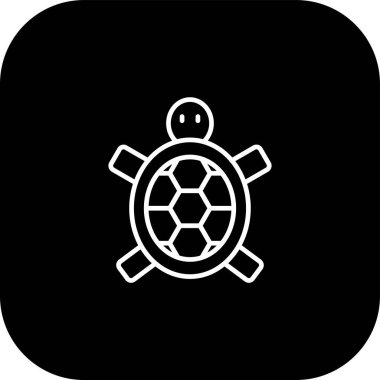 Kaplumbağa simgesi soyut bir grupta izole edildi