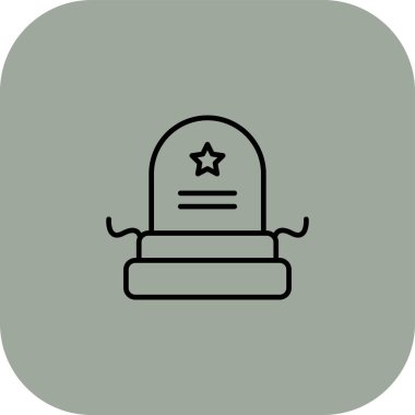 vektör mezar taşı simgesi tasarımı