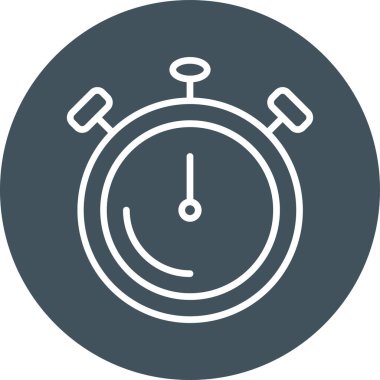 Alarm saati simgesi, vektör illüstrasyonu