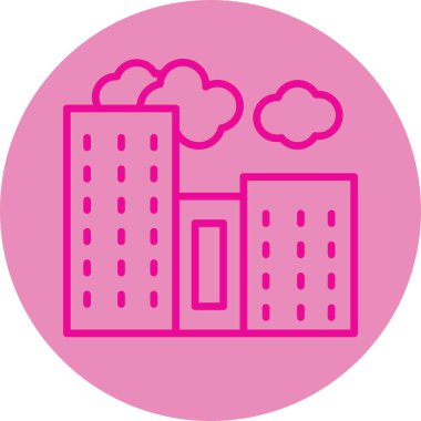 Şehir inşa simgesinin vektör illüstrasyonu