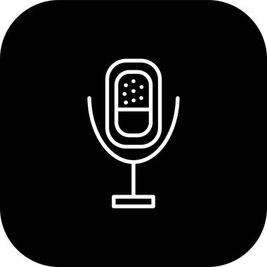 mikrofon simgesi, vektör, illüstrasyon tasarımı