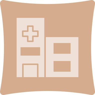 Hastane web simgesi vektör illüstrasyonu