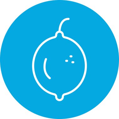 Eşsiz limon meyve vektör çizgisi simgesi