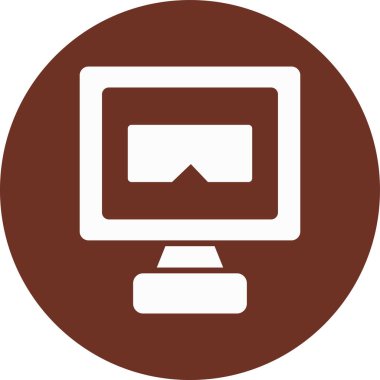 Bilgisayar ekran simgesini ana hat biçiminde izleName