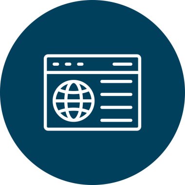 Web simgesi vektör illüstrasyonu