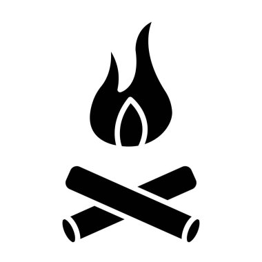 ateş alev simgesi, vektör illüstrasyonu