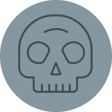 kafatası düz vektör simgesi