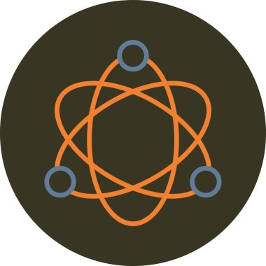 Moda biçimi izole edilmiş arkaplanda atom simgesi