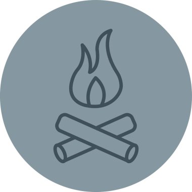 Bir alev simgesinin vektör illüstrasyonu