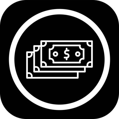 Doları vektör satırı simgesi