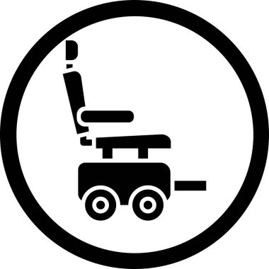 Tekerlekli sandalye simgesinin vektör çizimi