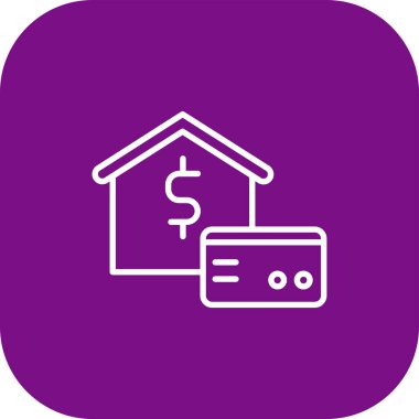 Kişisel ve ticari amaçlı illüstrasyon evi simgesi...