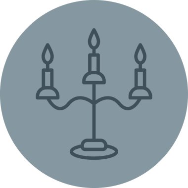 Bir mum simgesinin vektör illüstrasyonu