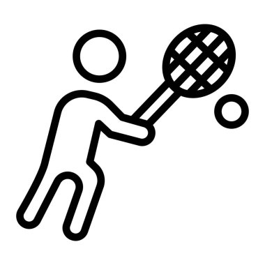 Tenis Yarışması Web simgesi, vektör illüstrasyonu