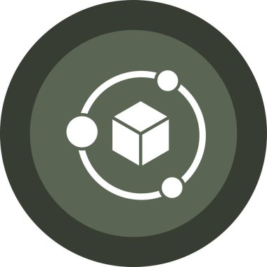 küp vektör simgesi. biçim düz sembol, yumuşak gri renk, yuvarlak açılar, beyaz arkaplan