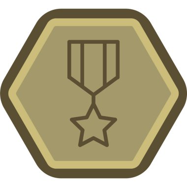 Madalya. Web simgesi basit illüstrasyon