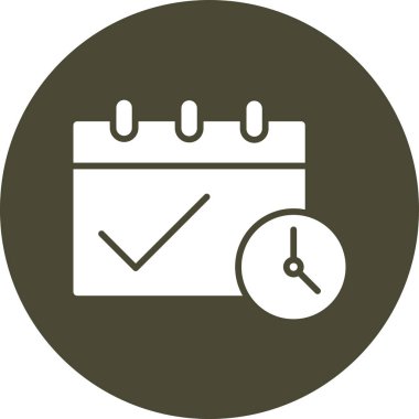 Bir takvim simgesinin vektör illüstrasyonu