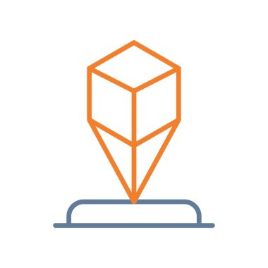 küp simgesinin vektör illüstrasyon tasarımı