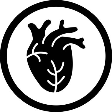 İnsan kalp vektör simgesi modern biçim illüstrasyonu