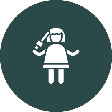 kız simgesi vektörü beyaz arkaplanda izole edildi, çocuk şeffaf