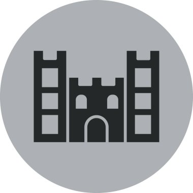 Bir kale simgesinin vektör illüstrasyonu
