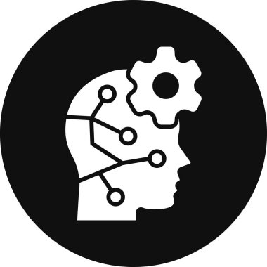 Beyin. Web simgesi basit illüstrasyon