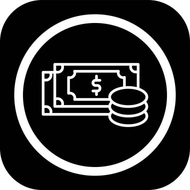 Doları vektör satırı simgesi