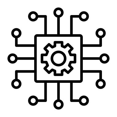 Teçhizat Web simgesi basit illüstrasyon