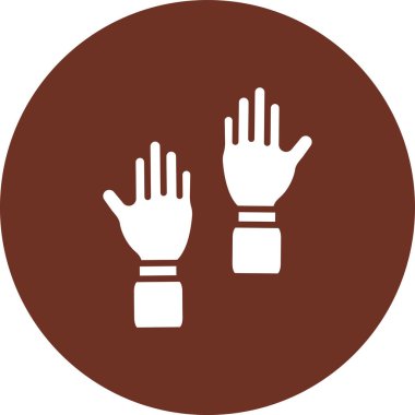 Beyaz arka planda el hareketi, illüstrasyon, vektör..