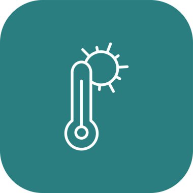 Soyut grupta izole edilmiş termometre simgesi