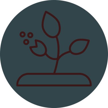 Bitki simgesinin vektör illüstrasyonu