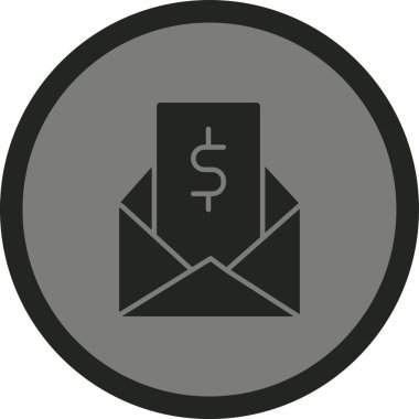 E- posta mektuplu zarf, vektör simgesi tasarımı.