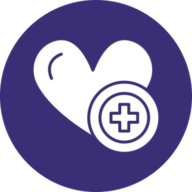 Kalp simgesinin vektör illüstrasyonu