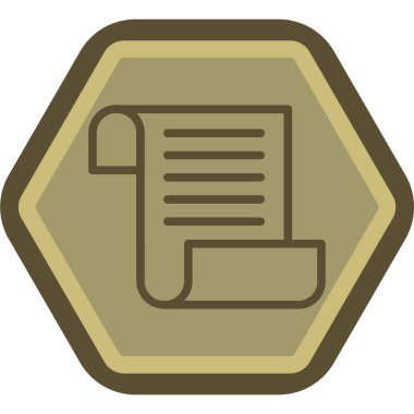 Belge simgesi, basit vektör çizim