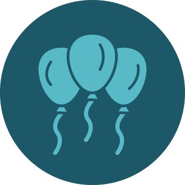 balonlar web simgesi, basit illüstrasyon