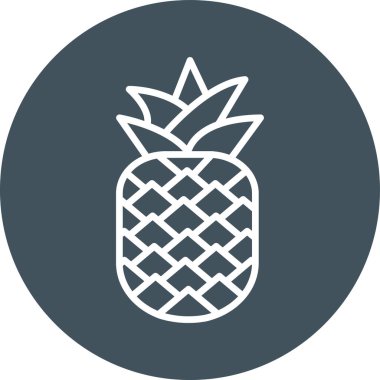 Ananas. Web simgesi basit illüstrasyon