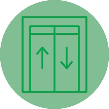 Kapı simgesinin vektör illüstrasyonu