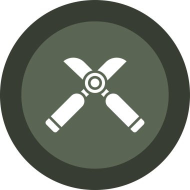 Askeri simgenin izole edilmiş tek bir simgesinin vektör çizimi