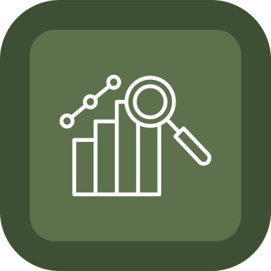 Soyut arkaplanda analiz simgesi izole edildi