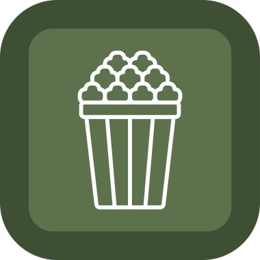 Cupcake düz vektör simgesi