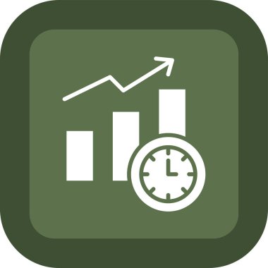 Çizelgesi olan bir saatin vektör simgesi