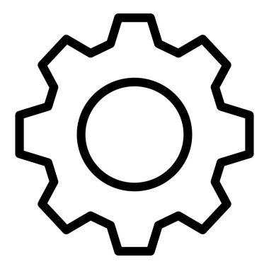 dişli ayarları vektör çizgisi simgesi