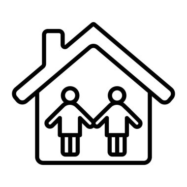 Ev simgesi vektör illüstrasyonu