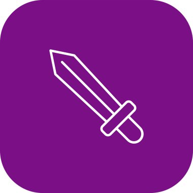 Kılıç simgesinin vektör illüstrasyonu