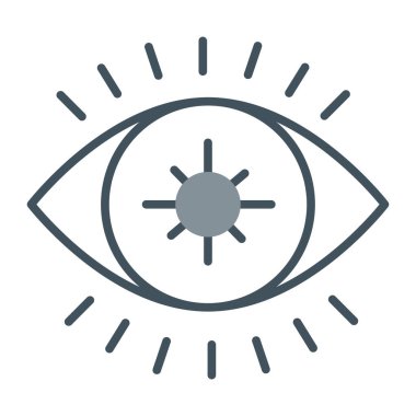 Göz vektör çizgisi simgesi, düzenlenebilir vuruşlar, ana hatlar doğrusal simge simgesi