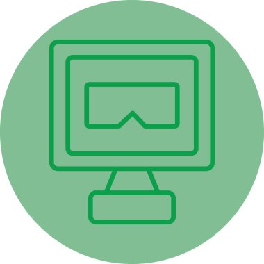 bilgisayar izleme simgesi, vektör illüstrasyonu