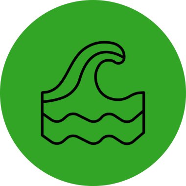 Yeşil su simgesinin vektör illüstrasyonu